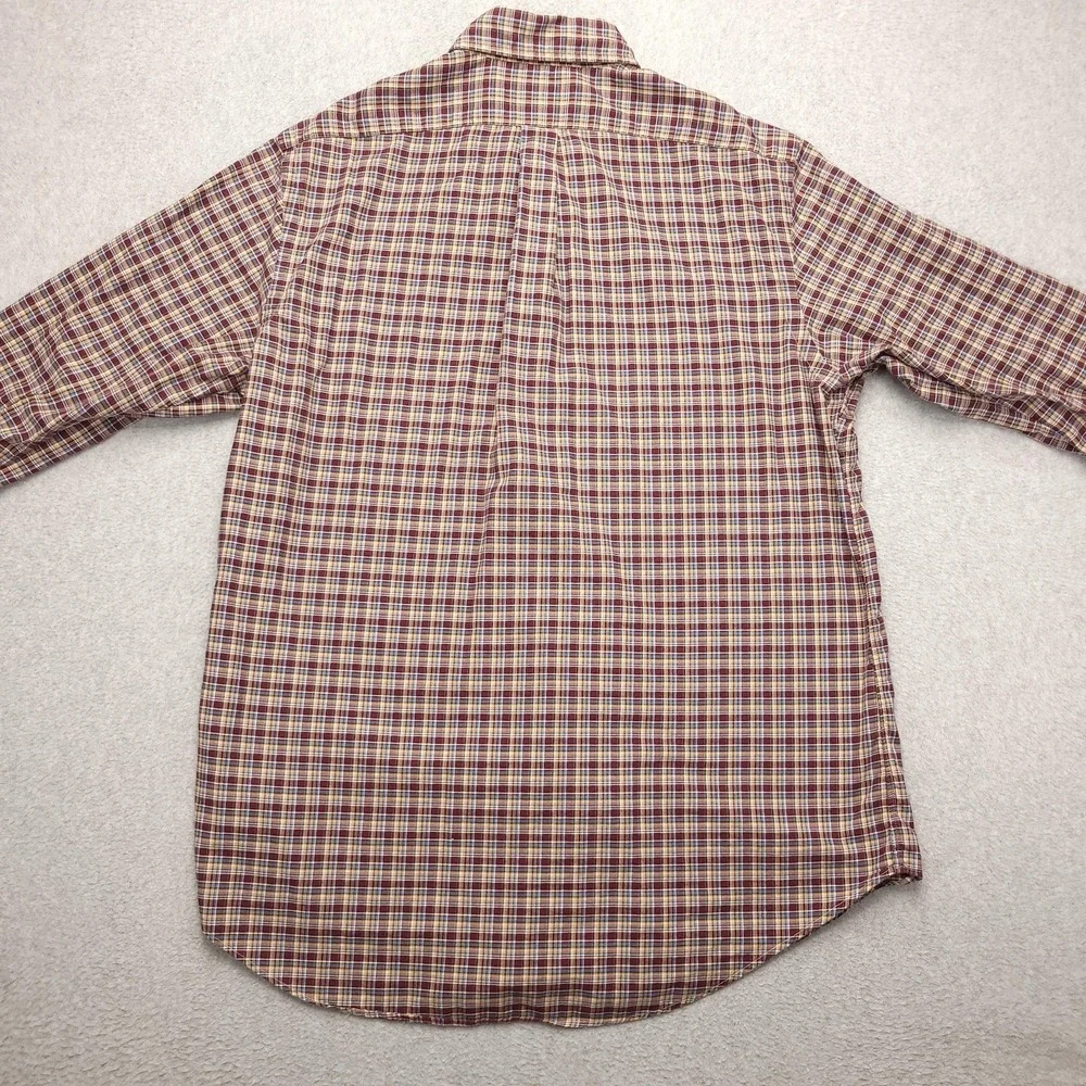Ralph‎ Lauren Shirt Mens Large Red Plaid Long Sleeve Button Down Cotton